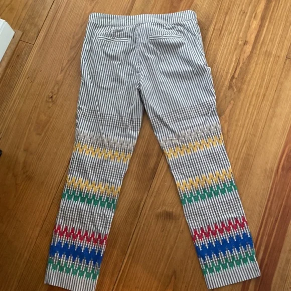 Anthropologie pants, Cartonnier label, 2, ankle length, embroidered detail - Picture 5 of 5